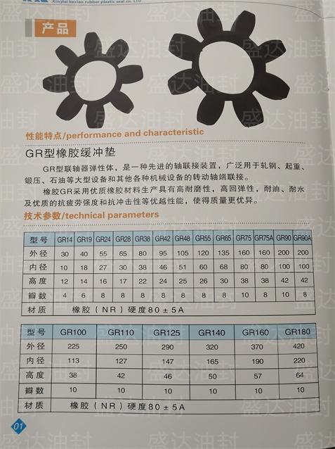 GR型橡胶缓冲垫_山东油封厂家直销_台湾NAK骨架油封总代理