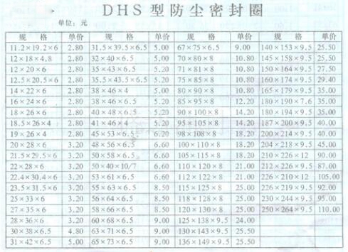 DHS型防尘密封圈规格与价格_山东油封厂家直销_台湾NAK骨架油封总代理